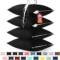 Vista 37 de Utopia Bedding Protector de almohada impermeable, con cremallera, paquete de 2, beige, estándar, funda de almohada a prueba de chinches, de 20 x 26