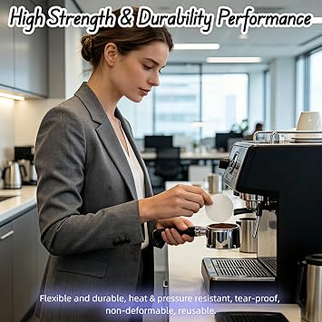 Espresso Paper Filters 51mm/58mm, 200Pcs Filter Paper Round, Disposable Coffee Filter Paper for 51&58mm Basket, 100 Count Each, for Espresso Machines