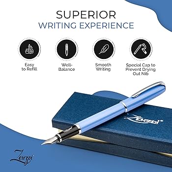 Amazon | ZenZoi 青 万年筆セット ハイエンドドイツシュミット