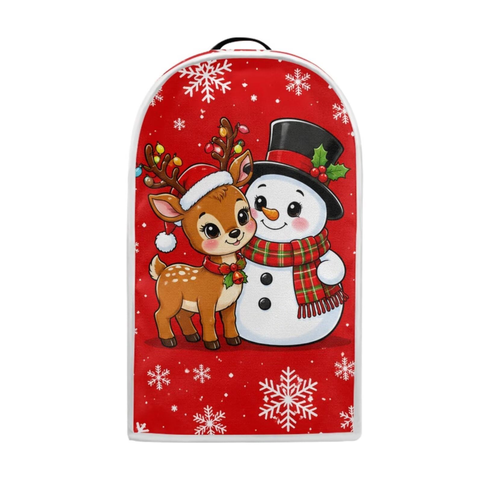 Talayituse Red Deer Snowman Print Blender Dust Cover, Fingerprint Protection Cover for Stand Mixer or Coffee Machine, Home Kitchen Appliance Covers for Stain Dust Resistant Supplies Christmas Decor