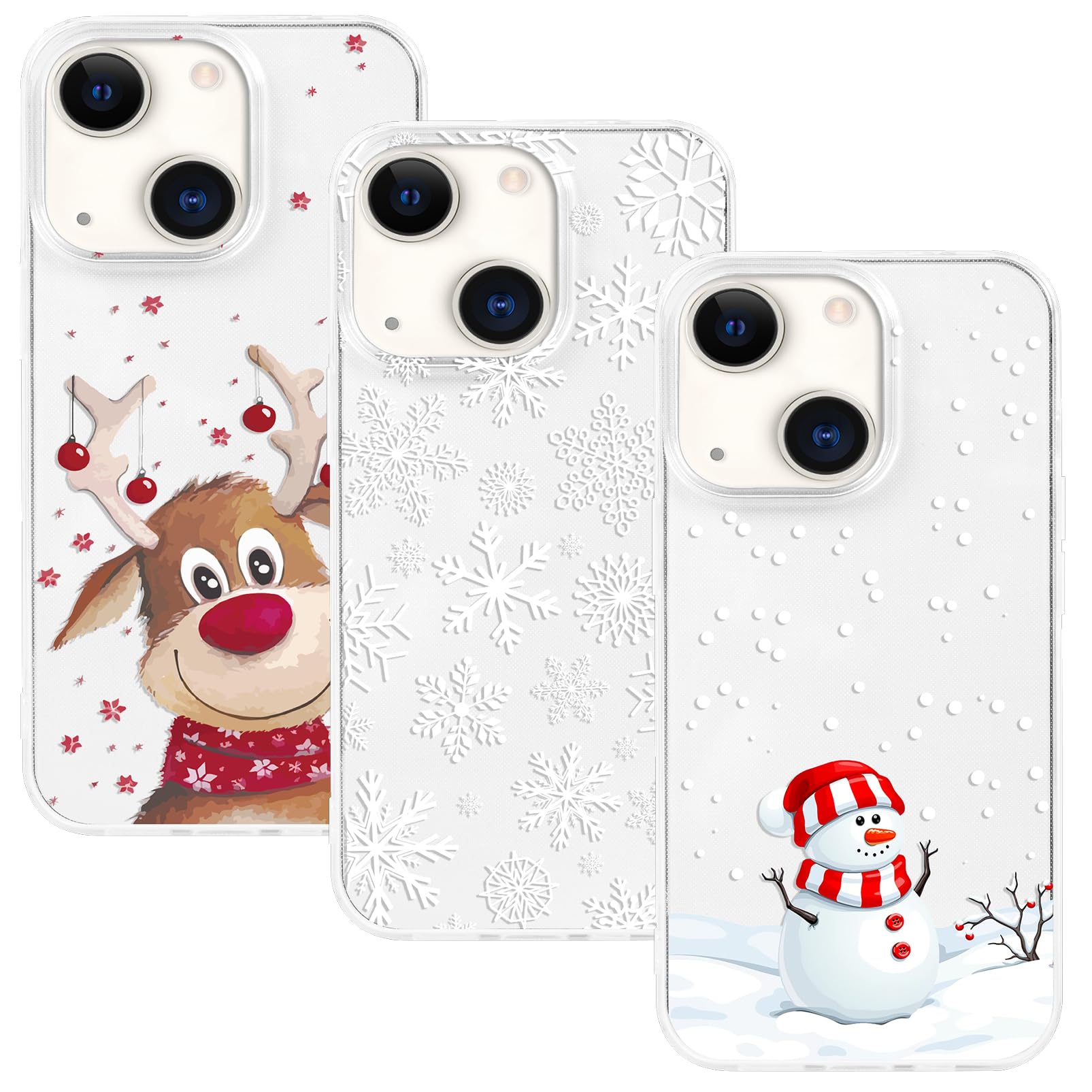 Amazon.com: Mavis's Diary 3Pcs Christmas Case for iPhone 14, 3-Pack Soft Silicone Clear Protective Skin Women Girl Cute Winter Pattern Transparent Slim Cover (Elk, Snowflake, Snowman) : Cell Phones & Accessories Amazon.com: Mavis's Diary 3Pcs Christmas Case for iPhone 14, 3-Pack Soft Silicone Clear Protective Skin Women Girl Cute Winter Pattern Transparent Slim Cover (Elk, Snowflake, Snowman) : Cell Phones & Accessories