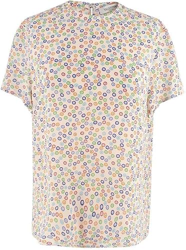 Valentino Top de Seda con Estampado Floral Multicolor de Segunda Mano