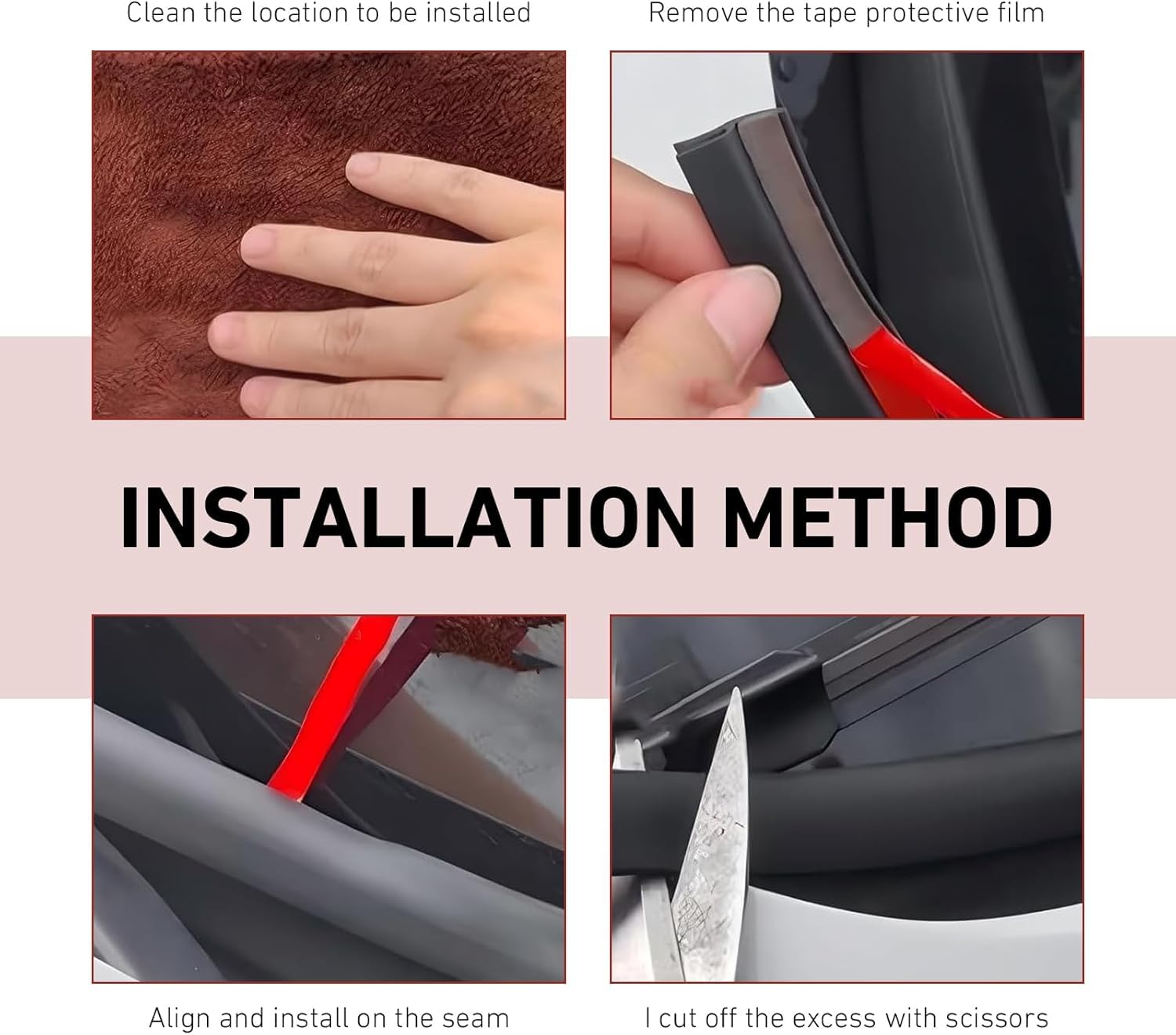 Guarnizione Parabrezza Auto per Fiat Panda 141 169 319 1980-2025 2026, Striscia Sigillante in Gomma Antipolvere Insonorizzante Impermeabile per Auto 10 Metri
