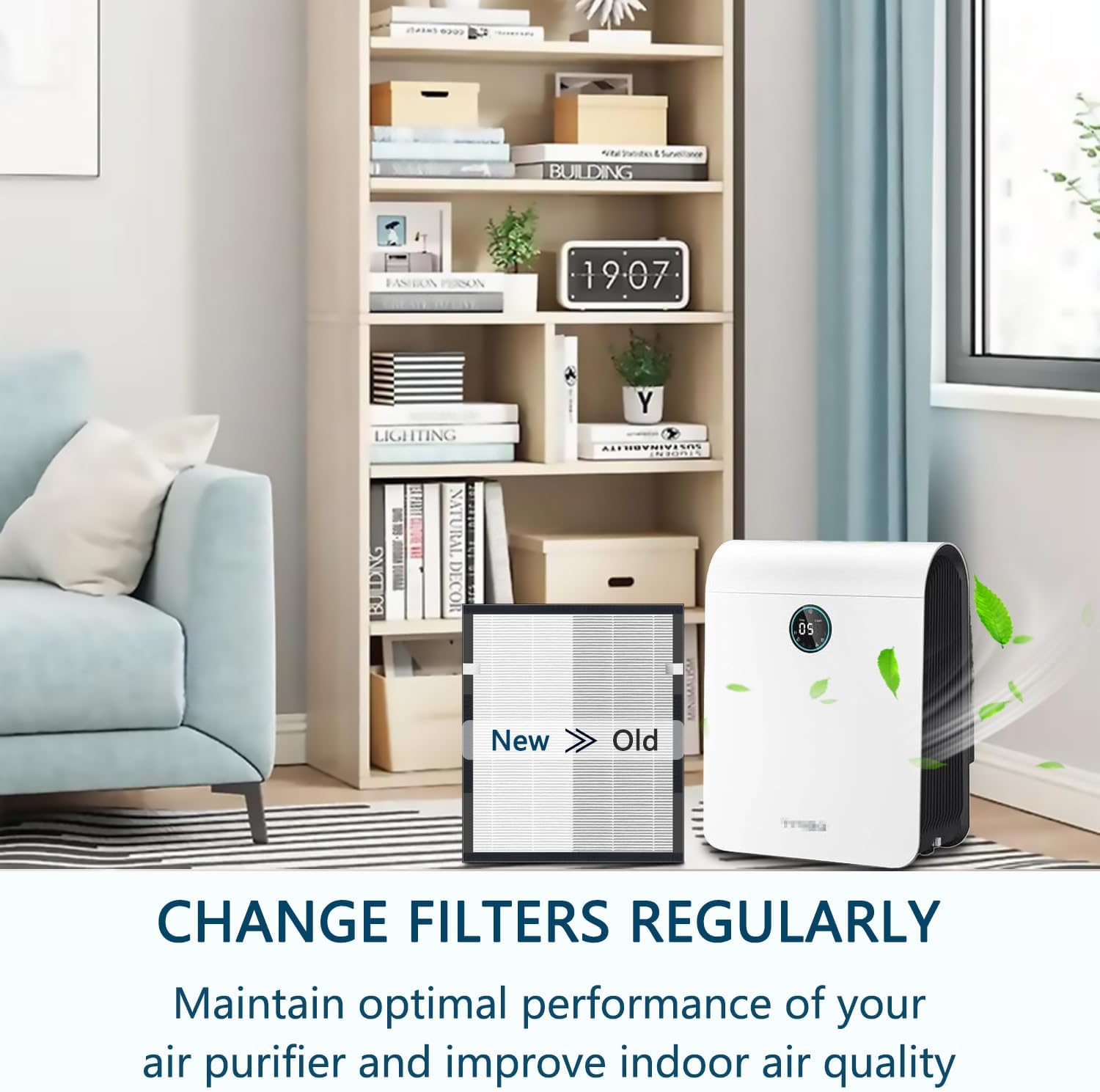 AP-M1419 Replacement Filter For Air Purifier Compatible with DBFIT AP-M1419 Air Purifier, H13 Activated Filter, 3-Stage Filtration System, 2pack