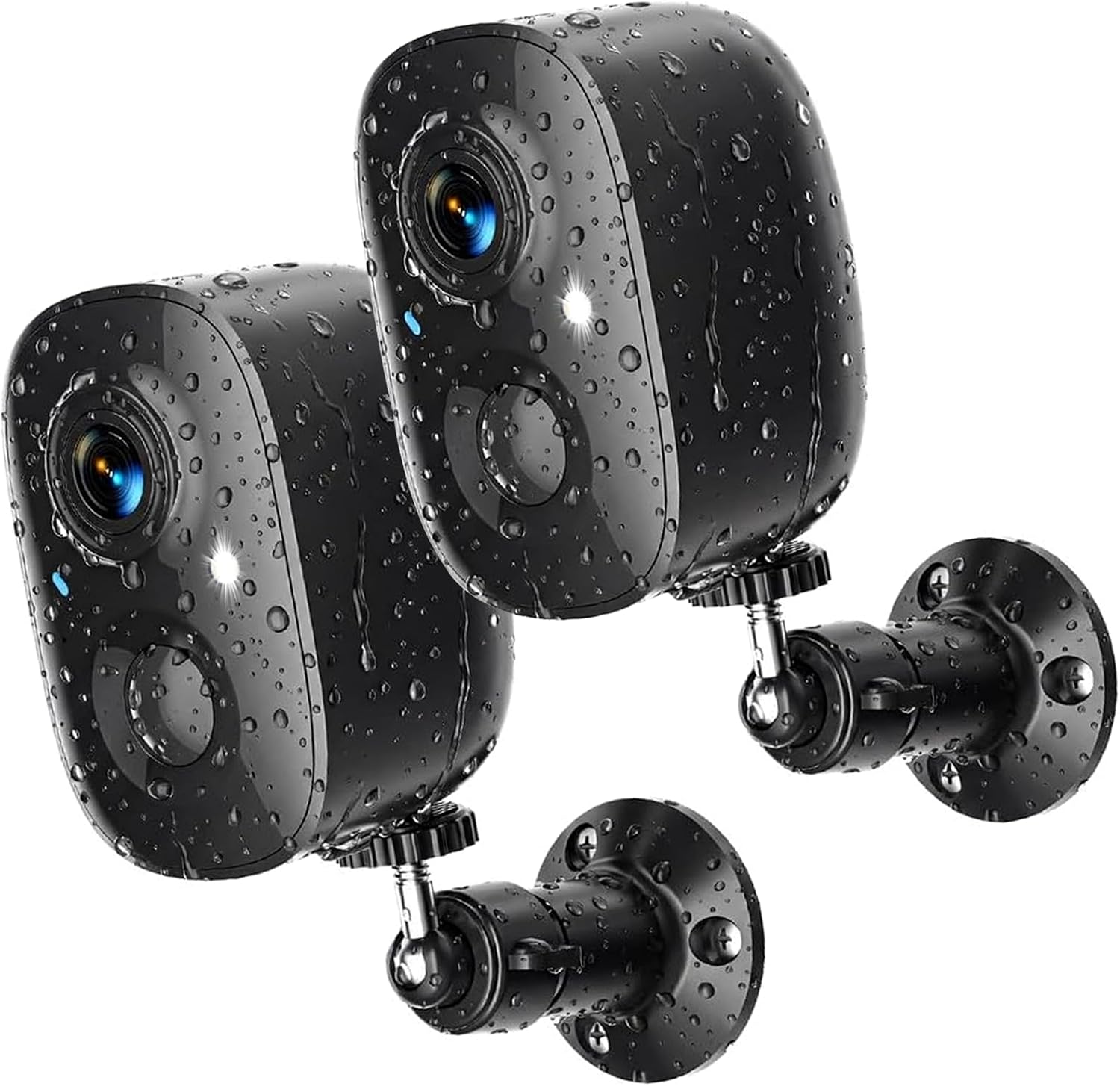 Security Cameras Wireless Outdoor 2K WiFi Wireless Camera Battery Powered for Home Security Indoor,AI Motion Detection,Color Night Vision,Spotlight,Siren Alarm