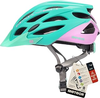 meteor Casco Bicicleta - Helmet Ciclismo para Jóvenes y Adulto Bicicleta Patineta Skate Patines Monopatines - Bici Accesorios - El diseño Ligero - Muchos Patrones - Marven