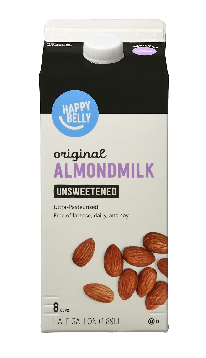 Buy Amazon Brand Happy Belly Original Almond Milk Unsweetened 64 Fl Oz Online In Kazakhstan B087xpw94p