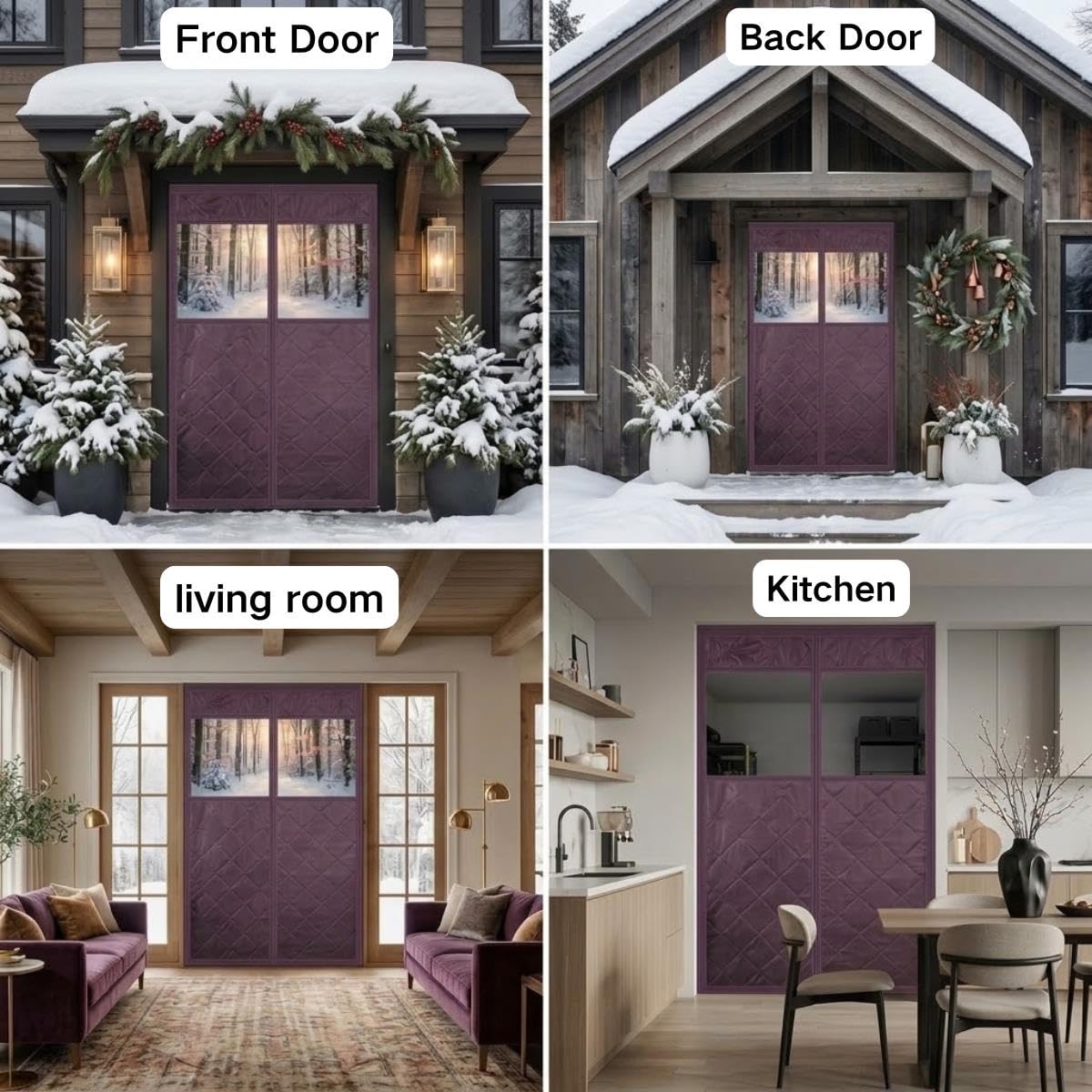 Cortina Magnética Aislante Con Ventana Transparente, Cortina Impermeable