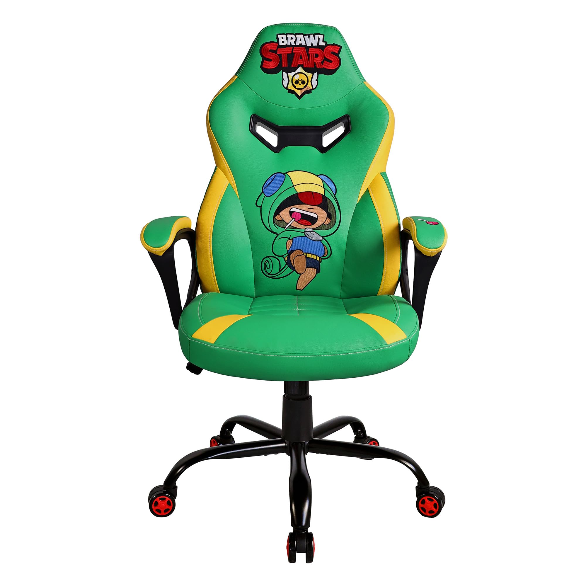 SUBSONIC - Junior Gaming Stuhl Brawl Stars Leon - Bürostuhl | Offizielle Lizenz, Ergonomisch, Hochdichter Schaum, Armlehnen, Höhenverstellbar - Für Kinder und Jugendliche