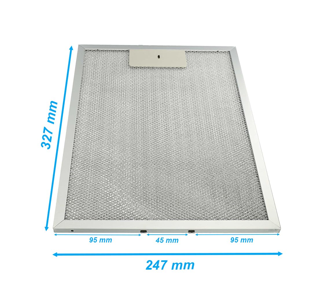2 filtros de grasa de metal (327 x 247 mm), compatibles con campanas extractoras Aeg Alno Electrolux Zanussi Turboair 50293009002 50287195007 50267945009