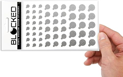Miniatura 10 de Cubiertas de vinilo bloqueadas para cámara web/cámara Adhesivo de cámara web resellable de baja adherencia Varios tamaños Negro 57