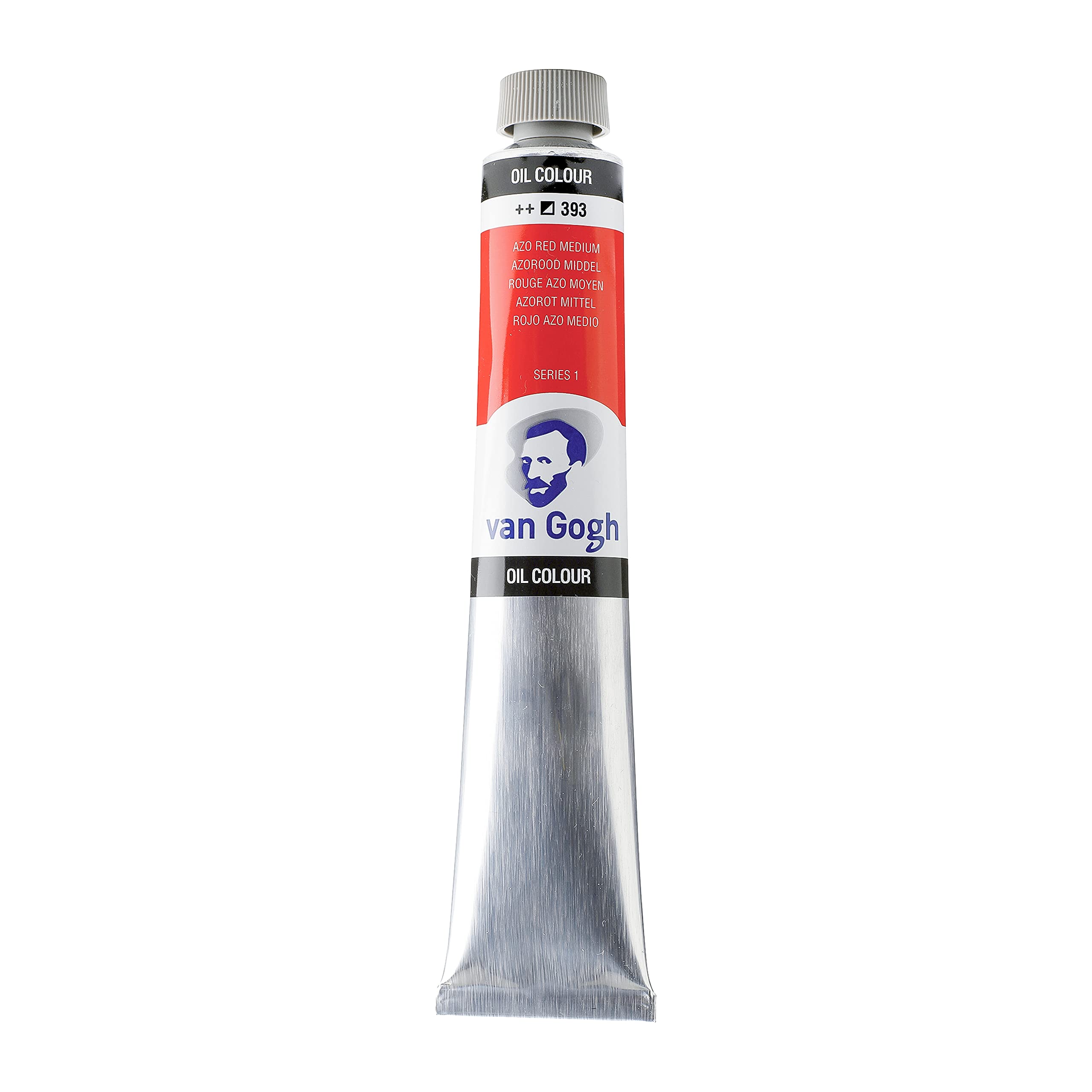 Van Gogh Oil Colour Tube 60 ml - AZO Red Medium 393 - High Pigmentation - Excellent Tinting Strength - Lightfast ++ - Ideal for Artists & Students