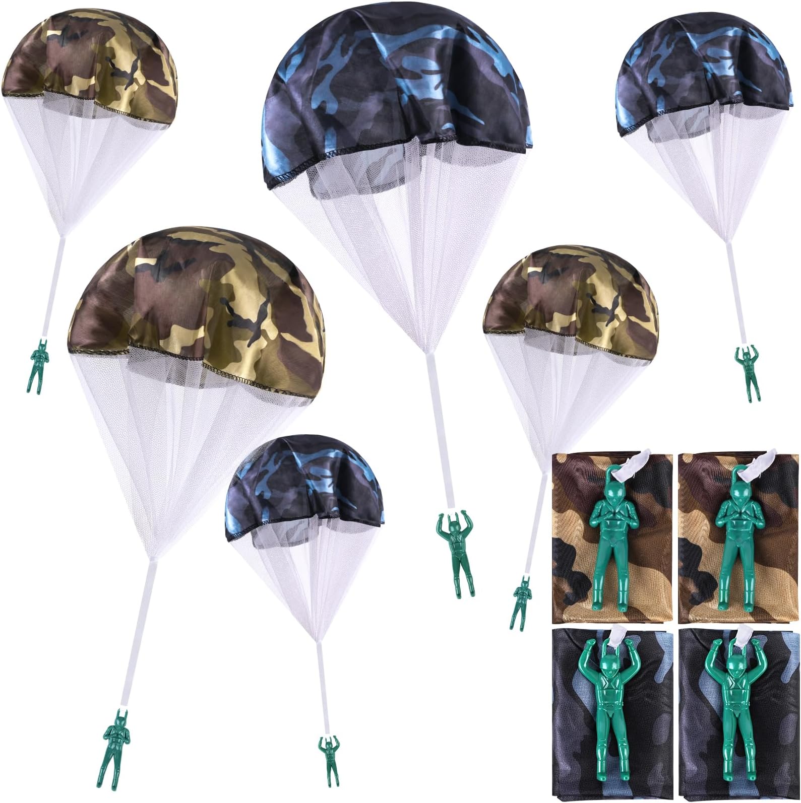AMOR PRESENT10PCS Parachute Army Toys, Tangle Throwing Toy Parachute Outdoor Flying Toys for Kids Parachute Soldier Toys for Birthday Party