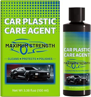 Car Plastic Care Agent - All-in-One Plastic & Rubber Cleaner, Polish & Protectant - Water-Based Formula for Car Interior & Exterior - 3.38 fl.oz