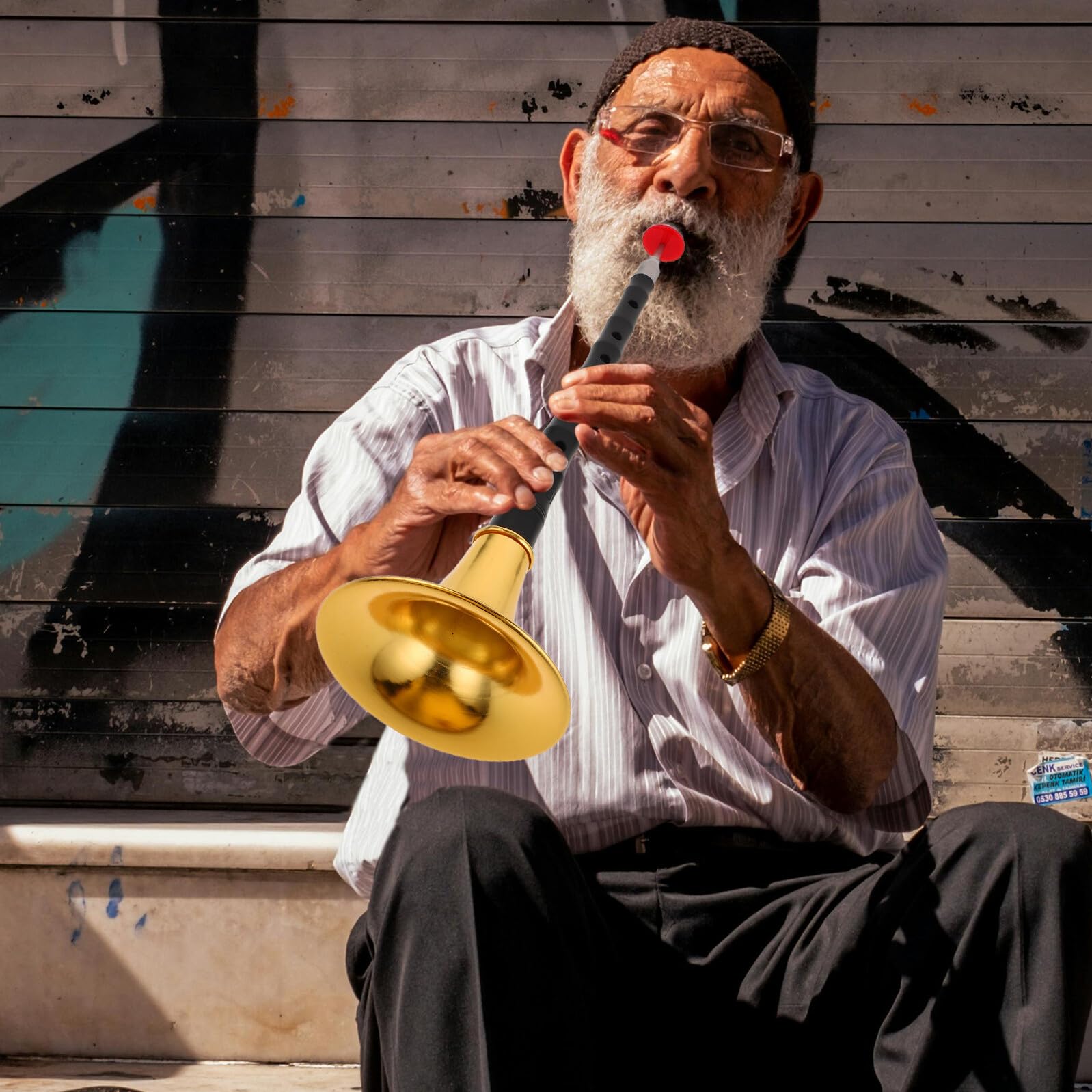 Strumento Fiato Suona Tradizionale Cinese in Resina Alta Resistenza Anticorrosione per Principianti con Bocchini Design Elegante e Suono Avvolgente per Performance Musicali Folk