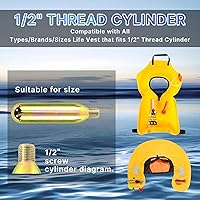 Vista 4 de Cartucho de CO2 de 0.85 oz que recoge el tanque del cartucho del cilindro del kit para el chaleco salvavidas inflable automático/manual