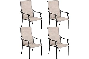 HAPPATIO Sling Back Patio Chairs Stackable: Comfort and Style for Outdoor Living