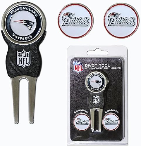 Vista 28 de Team Golf NFL Divot Tool con 3 marcadores de pelota de golf, marcadores son magnéticos extraíbles de doble cara esmaltado