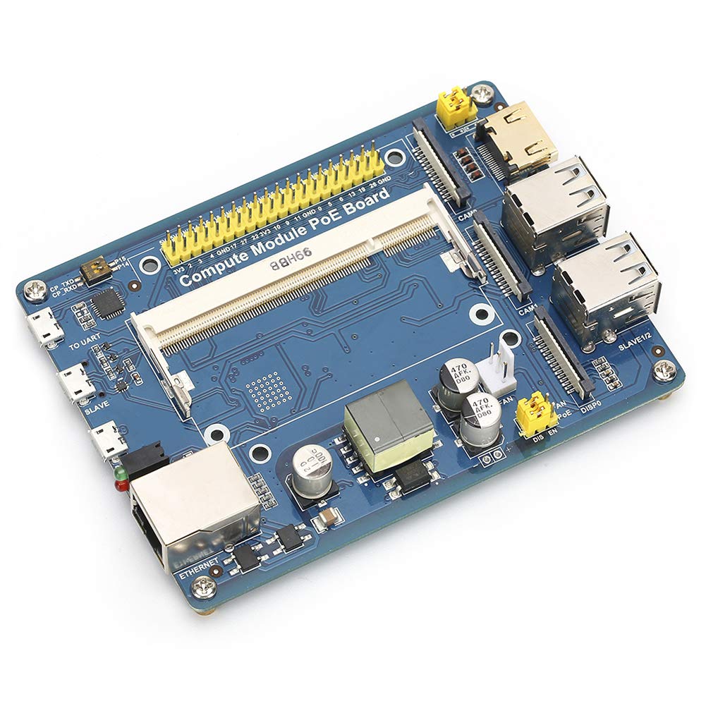 Aramox Scheda di Espansione per Modulo di Espansione PCB con POE 4 Porte USB 2 Porte per Telecamera CSI UART Ethernet DSI per Sviluppatori CM3 3Lite 3 e Progetti Embedded (Scheda di del