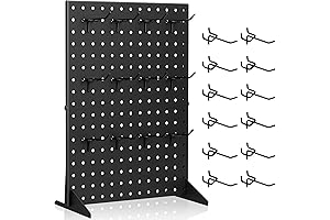 12-Peg Pegboard Display Stand for Craft Shows and Fairs