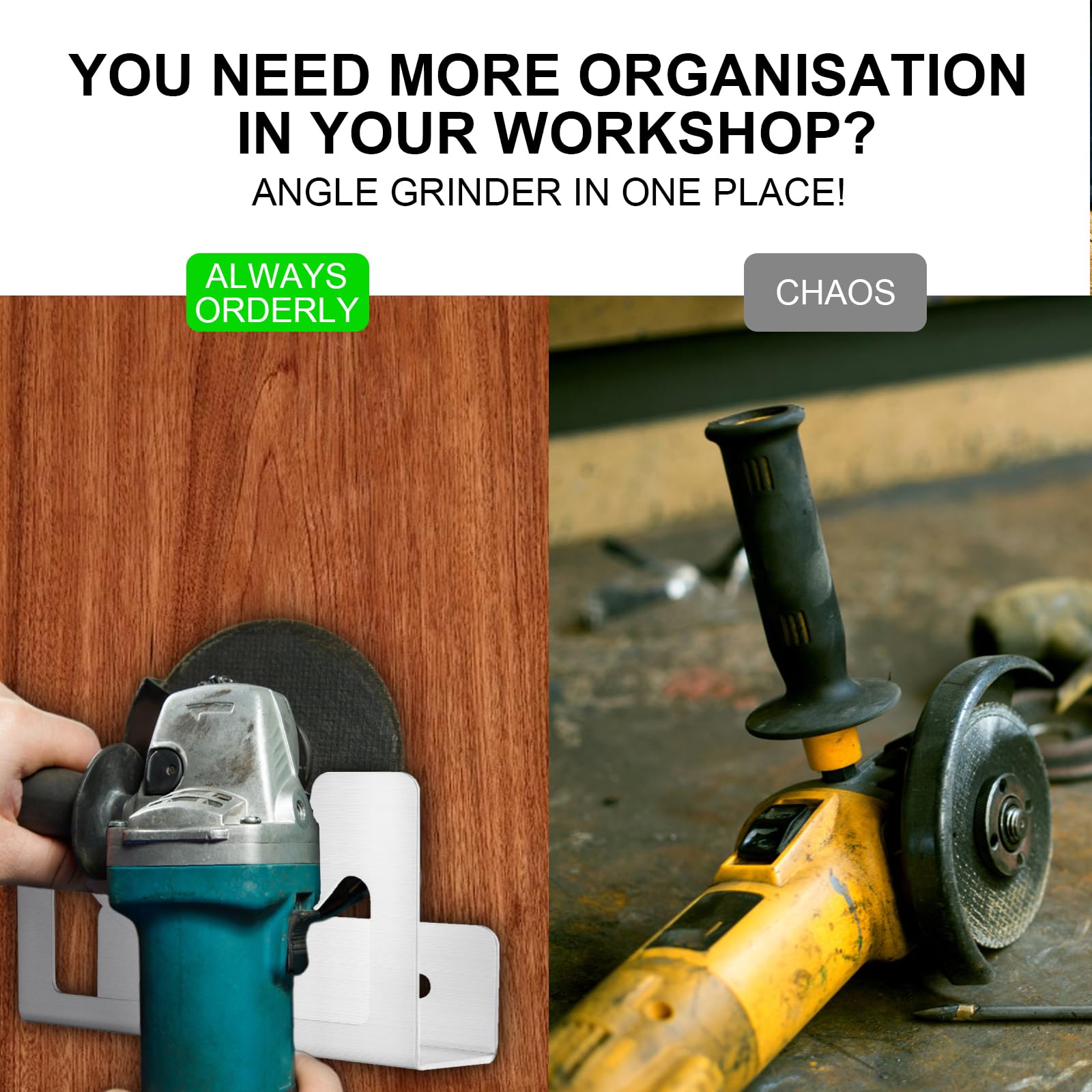 2 En 1 Support Mural Pour Meuleuse D'angle, Support Pour Meuleuse Noir Avec Support De Cordon Et Support De Disque Support De Rangement Pour Meuleuse Dangle Pour Hangar Atelier Garage Noir 89802862 2 En 1 Support Mural Pour Meuleuse D'angle, Support Pour Meuleuse Noir Avec Support De Cordon Et Support De Disque Support De Rangement Pour Meuleuse Dangle Pour Hangar Atelier Garage Noir 89802862