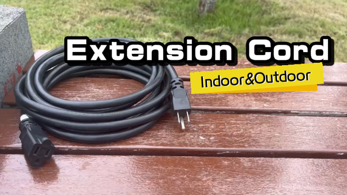 EP 3 Ft Extension Cord - 12/3 SJTW Heavy Duty Black Extension