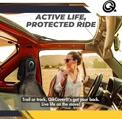 Miniatura 8 de QIKCOVER Funda impermeable de alta calidad para asiento de automóvil, a prueba de sudor, ajuste universal, antideslizante, protector duradero para