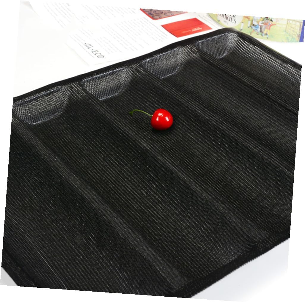 FUOYLOO Non-Stick Silicone Bread Baking Tray, 5-Cavity 12 Inch