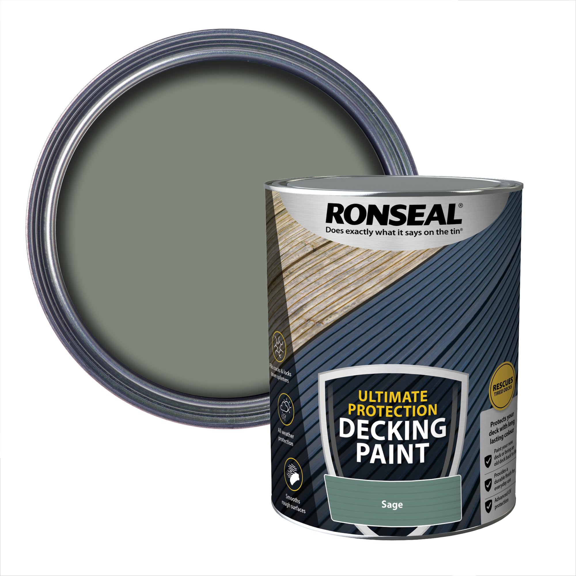 Ronseal ULTIMATE DECKING PAINT SAGE 5L