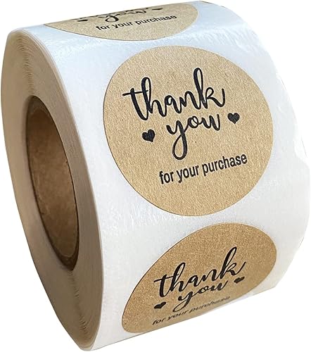 Calcomanías con texto en inglés "Thank You for Supporting My Small Business", calcomanías autoadhesivas de sellado de sobres de papel kraft de 1.5