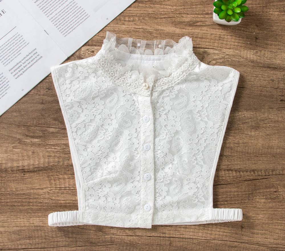 Lace False Collar, Women Detachable Fake Collar Fake Collar for Blouse Hoodie Sweater Coat - Image 6