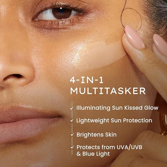 Hyphen Golden Hour Glow Sunscreen Spf 50 Pa++++ Dewy Glow & Bright Skin, Uv & Blue Light Protection|Dry & All Skin Types - 40G