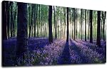 Green Wall Art Mountain Clear Water Nature Pictures Wall Decor Yosemite National Park Scenery Canvas Painting Modern Tree Rock River Nature Landscape Canvas Print Artwork for Wall Decoration 50X100CM
