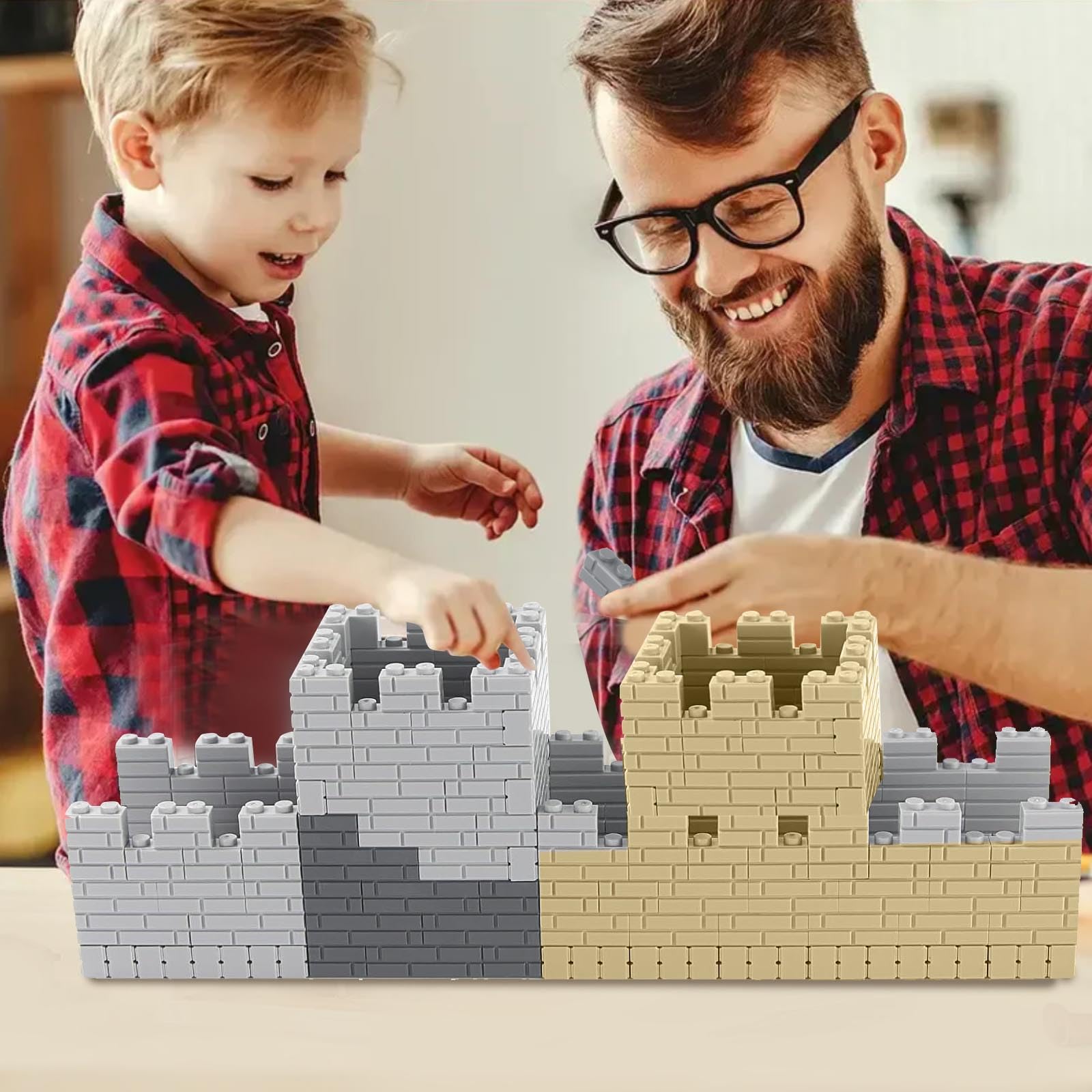 Hanari 1300 Pezzi Mattoncini Costruzioni Classiche, Mattoni a Morsetto, Set di Mattoni, Mattoni da Costruzione, Compatibili con Tutte le Marche Comuni Scatola di Mattoni, Idea Regalo