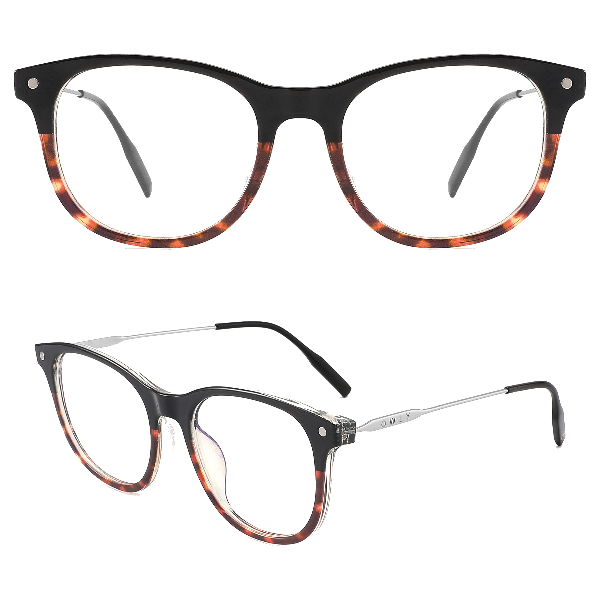 Owly™ Ultra Thin Blue Light Blocking Pocket Reading Glasses (Black Tortoise, 3.5, diopters)