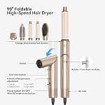 5 in 1 Hair Dryer Brush Set,110,000 RPM High-Speed Professional Negative Ionic Hair Styling Tools,Upgrade Air Curling Wrap Styler,Detachable Blow Dryer Brush With Auto Wrap Curlers,Hot Air Brush For Straight/Curl/Drying/Smoothing