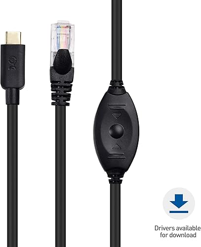 Miniatura 5 de Cable Matters Cable de consola USB C a RJ45 para Windows y MacBook Pro - 6 pies, cable de consola compatible con Cisco, cable enrollable con FTDI