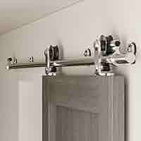 Binario Porta Scorrevole In Acciaio Inox 304cm - Kit Per Porte Di Legno - Foto 8