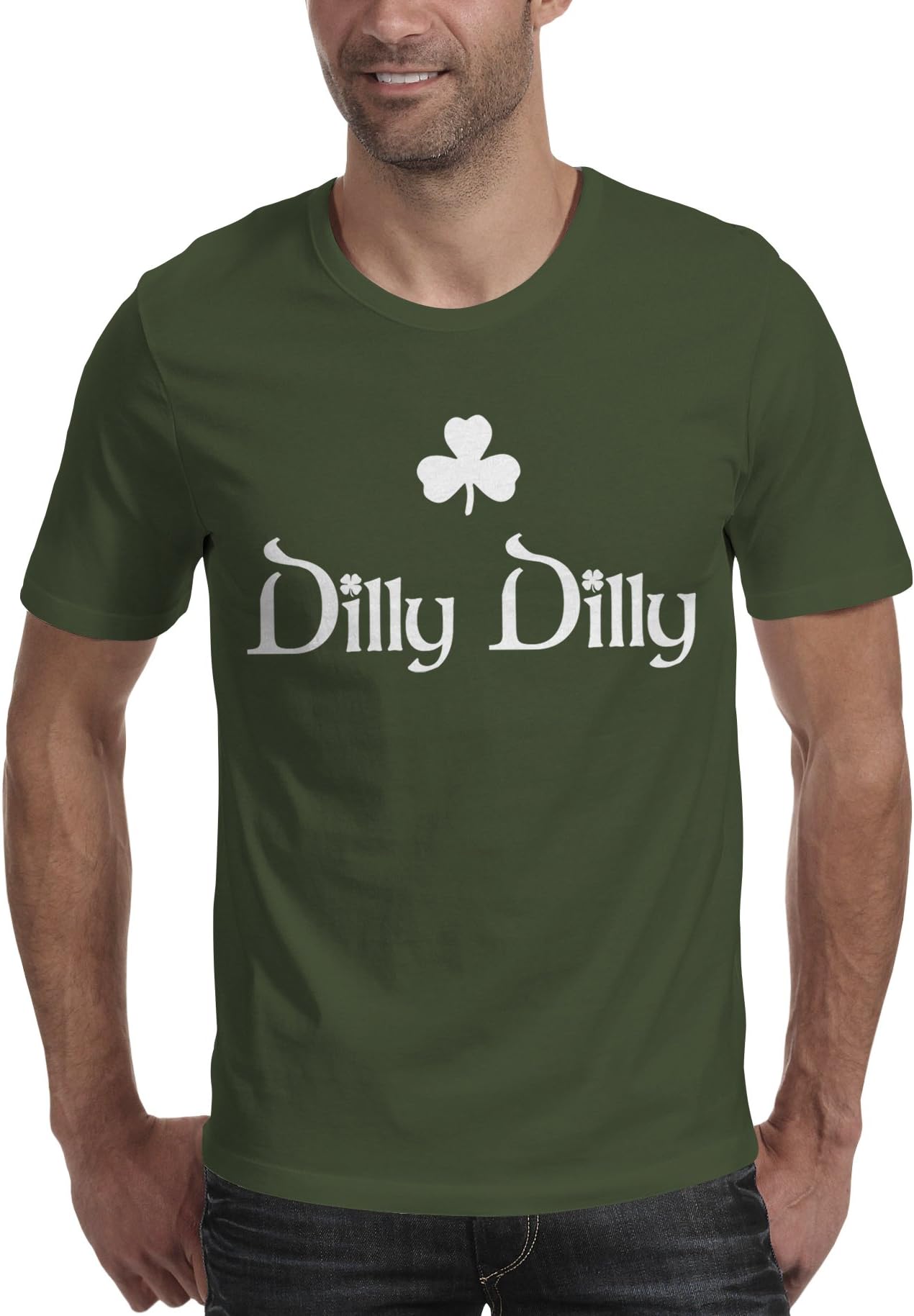 Inkeezy Men's Dilly Dilly St. Patricks Day Irish Shamrock T-Shirt