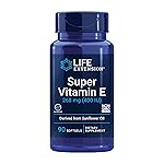 Life Extension Super Vitamin E, 268 mg (400 IU), Non-Synthetic Vitamin E Supplement Promotes Whole-Body Health, Gluten-Free, Non-GMO, 90 softgels