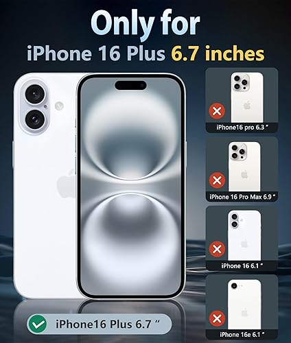 Miniatura 184 de Fntcase Funda para iPhone 15 Plus y 14 Plus de 6.7 pulgadas, magnética, a prueba de golpes de grado militar, antiamarilleo, delgada, protectora