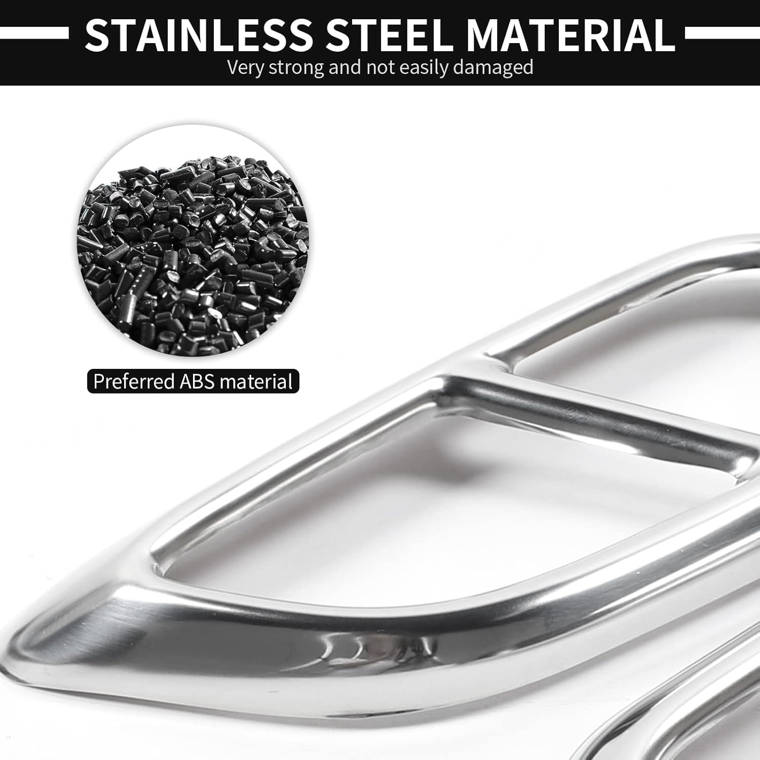 JWWY Stainless Steel Exhaust Muffler Tail Pipe Trim Cover for 2015-2022 Dodge Charger Exterior Accessories
