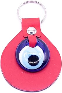 Llavero ojo turco. Llavero mujer y hombre. Amuleto mal de ojo, amuletos de la suerte y protección. Llaveros originales. Llavero colgante ojo de turco (Rojo)