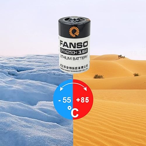 Miniatura 3 de POWCAMAH - Paquete de 2 baterías de litio FANSO ER14250H ER14250 12AA 3.6 V de 1200 mAh para reloj de perro R9 R12 receptor, monitor de movimiento