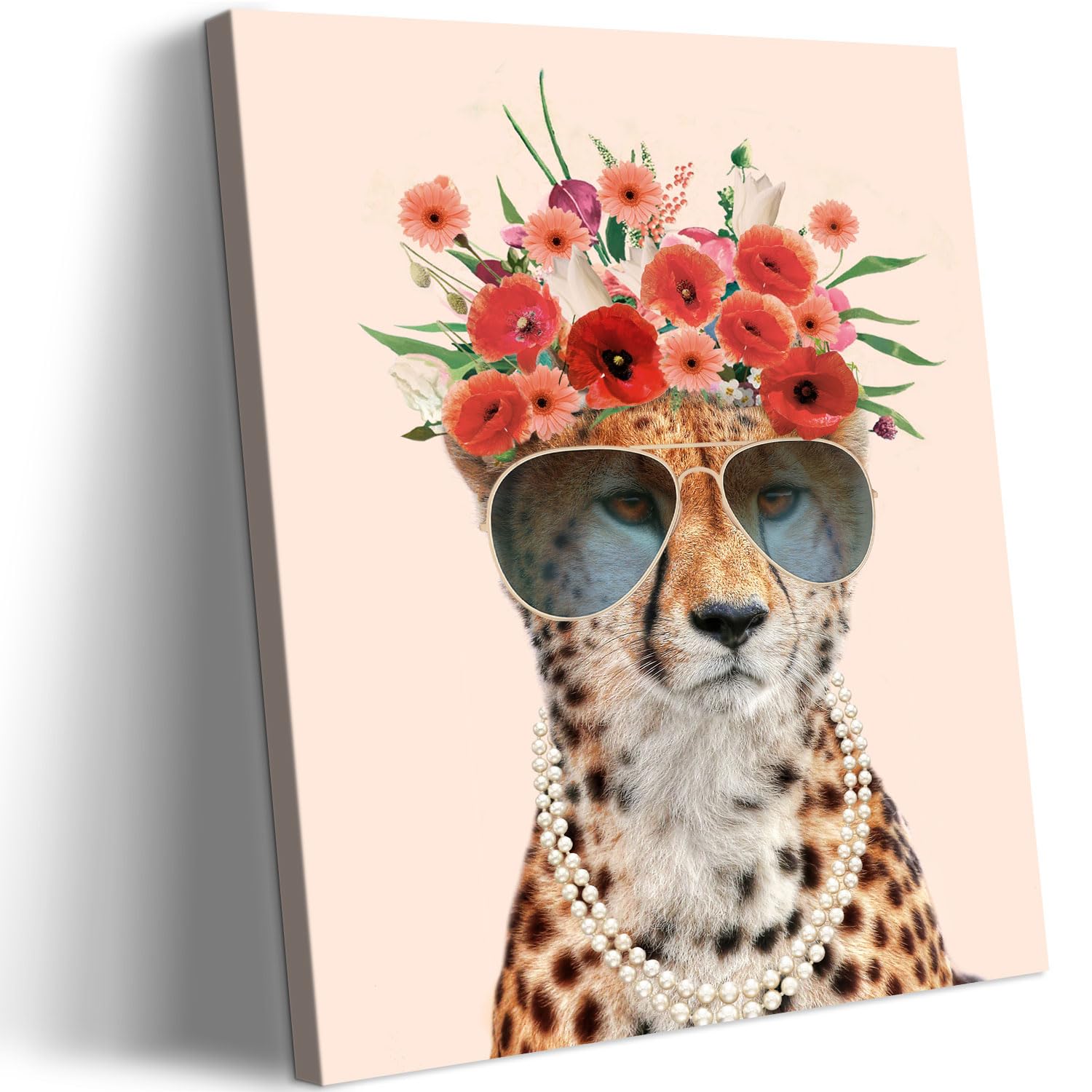 アートフレーム ヒョウ/豹 絵画 クリスタルピクチャー アートフレーム ヒョウ/豹 絵画 クリスタルピクチャー