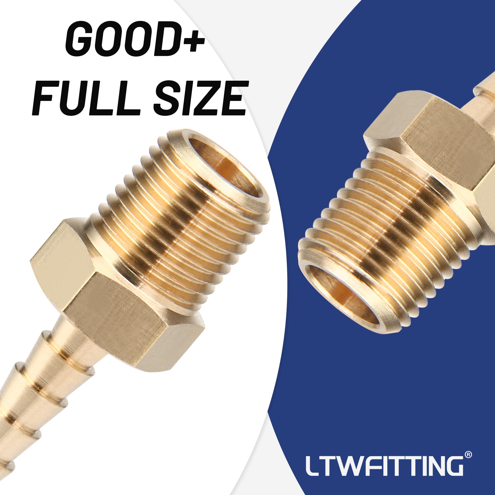 5 Stück Messing-Fittings Außengewinde R X 25 Mm Schlauch – Für Kraftstoff, Klimaanlage, Wasser, Luft