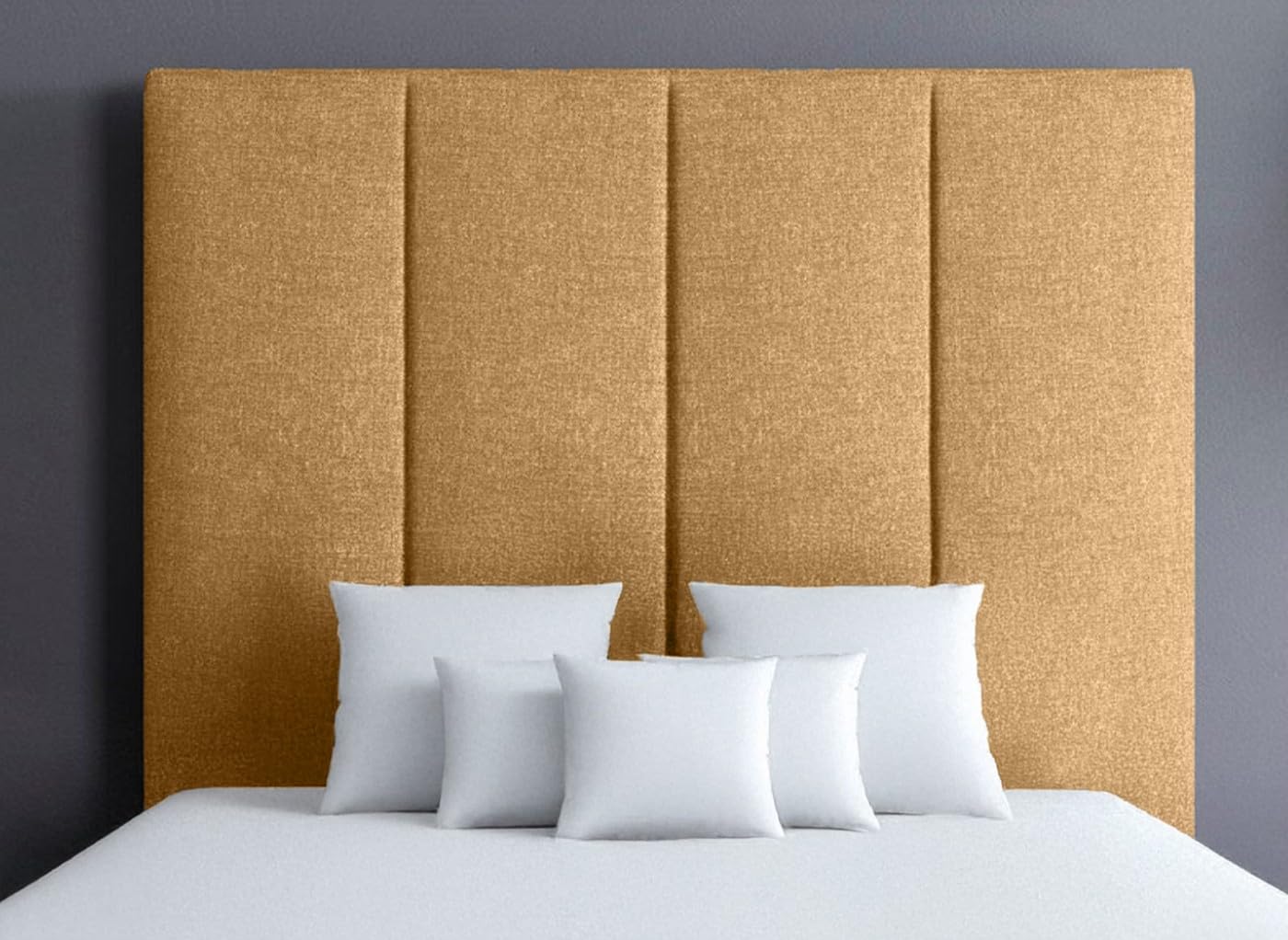 STYLISH TASSY HEADBOARD IN LUXURY CHENILLE FABRIC - BEAUTIFUL DESING BED HEADBOARDS IN 3FT, 4FT, 4FT6, 5FT, 6FT - 30" INCHES TALL (Beige, 4FT6)