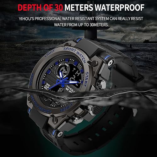 Miniatura 3 de Reloj militar para hombre, reloj electrónico para deportes al aire libre, reloj táctico del ejército, cronómetro LED, impermeable, relojes