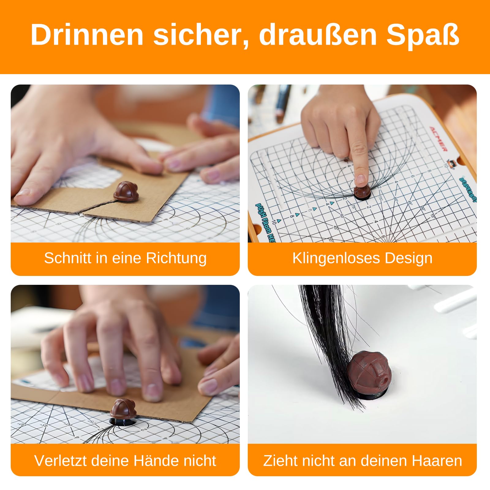 SainSmart BEAVERBOT Kartonschneider für Kinder – Sicheres DIY-Bastelset für Jungen & Mädchen ab 3 Jahren, Pädagogisches STEM-Kreativspielzeug, Klingenloses Papierwerkzeug für Bastelprojekte