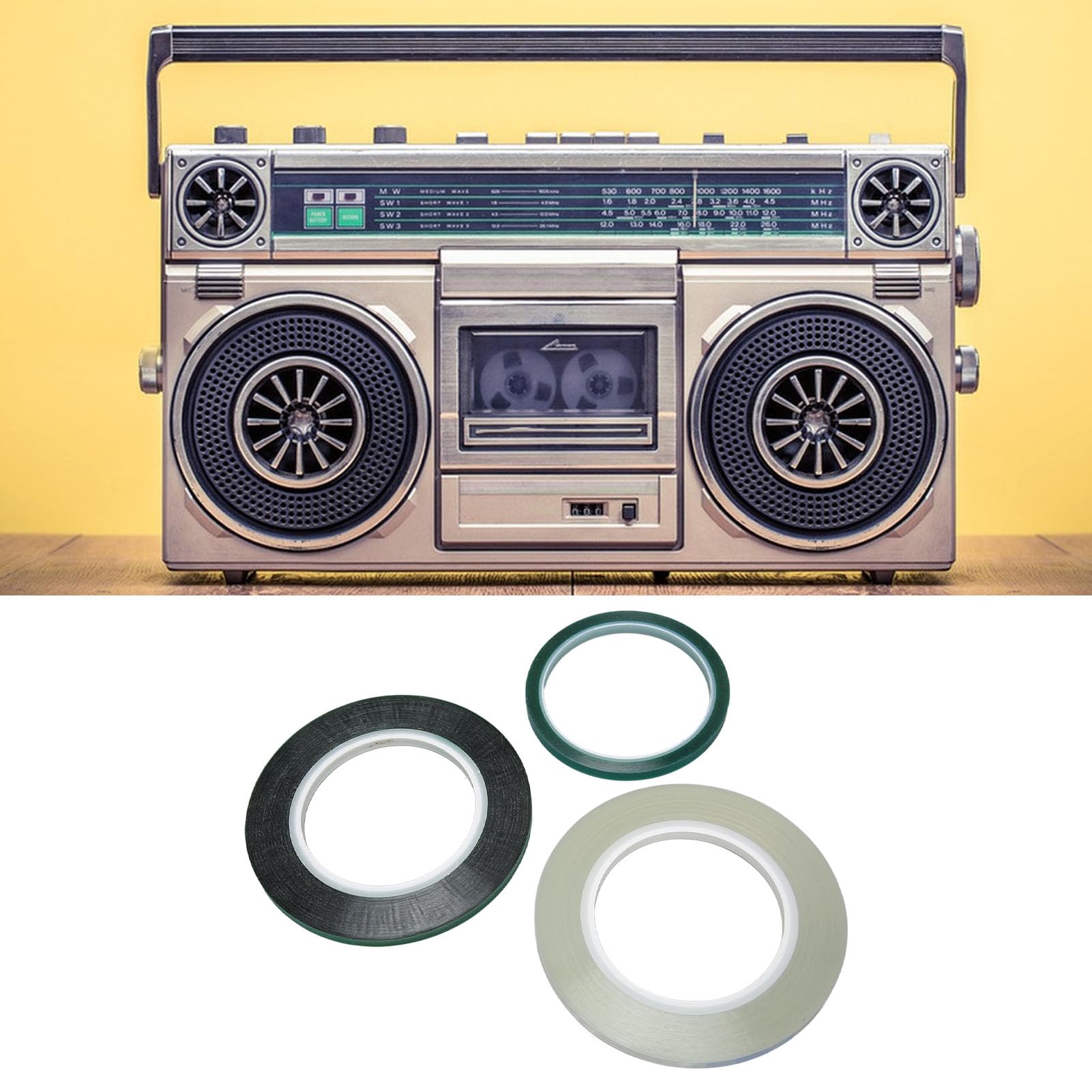 Focket 1/4 10 Zoll Spleißband, Selbstklebendes Open Reel Tape Spleißband für 1/4 Band, Open Reel Audio Leader Tape Kit für Revoxsonido 1/4 10 Zoll Open Reel Tape Medien
